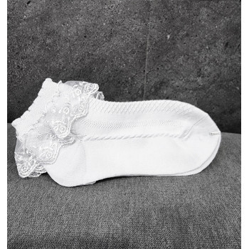 White First Holy Communion Socks