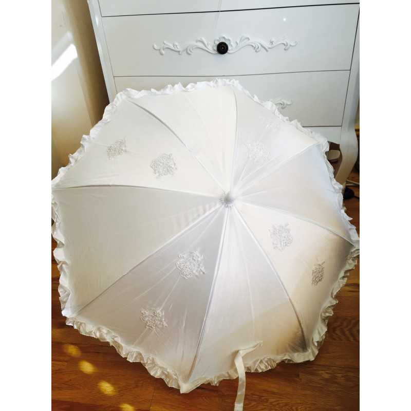 Communion Parasol Satin & Lace Frilled Vintage Style 690 by Little People Communion Parasol Satin & Lace Frilled Vintage Style 690 by Little People