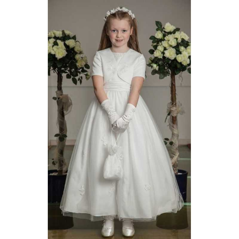 First Communion Dress&Short Sleeve Bolero by Olivia K Style OK296 First Communion Dress&Short Sleeve Bolero by Olivia K Style OK296