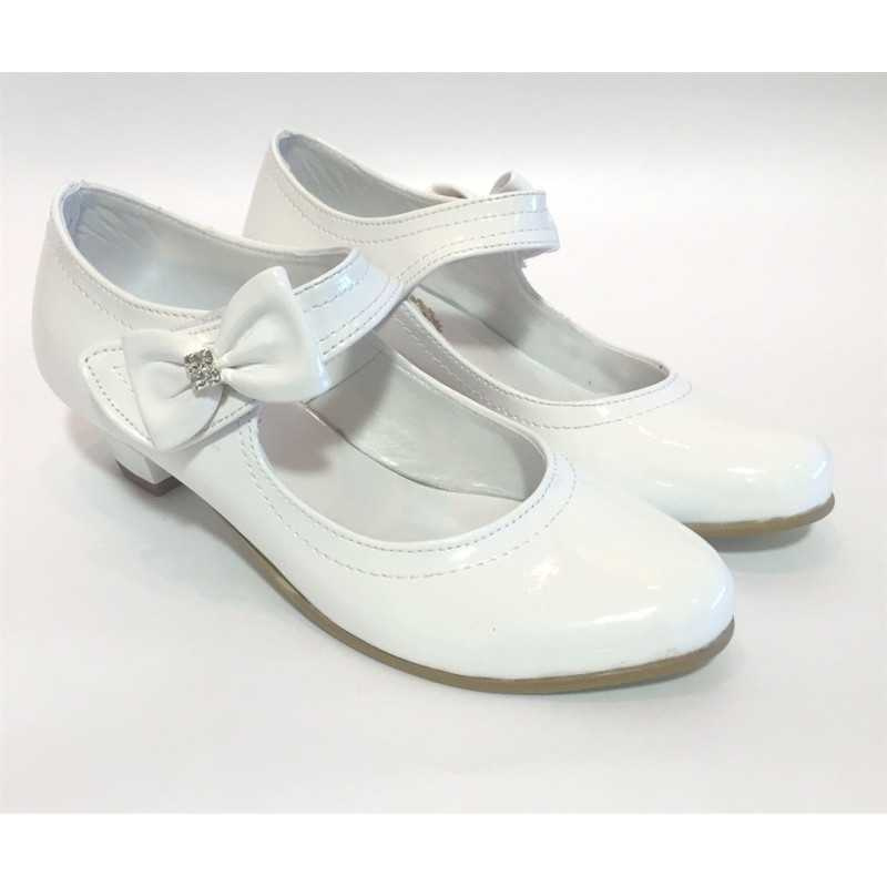 Girls Leather White Communion Special Occasions Shoes Style 130 Girls Leather White Communion Special Occasions Shoes Style 130