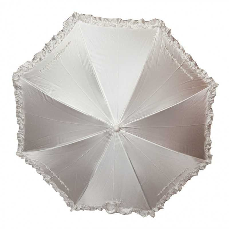 White Satin First Holy Communion Parasol With Diamonds Style 678 White Satin First Holy Communion Parasol With Diamonds Style 678