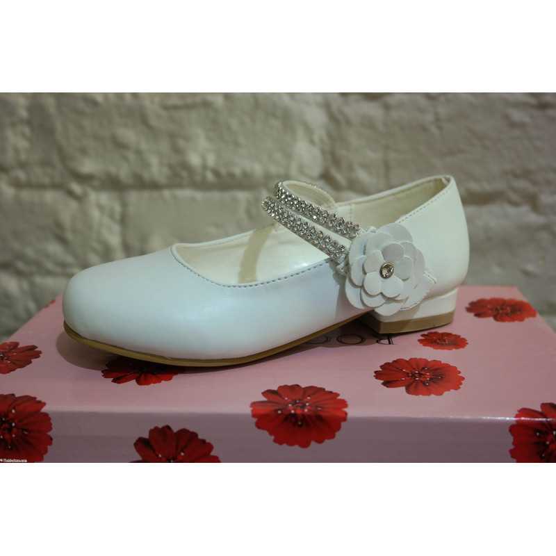 Rochelle White Communion/ Flower Girl Shoes Style R032 Rochelle White Communion/ Flower Girl Shoes Style R032